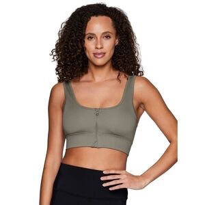 NWT RBX Active Low/Medium Impact Zip Front Everyday Sports Bra